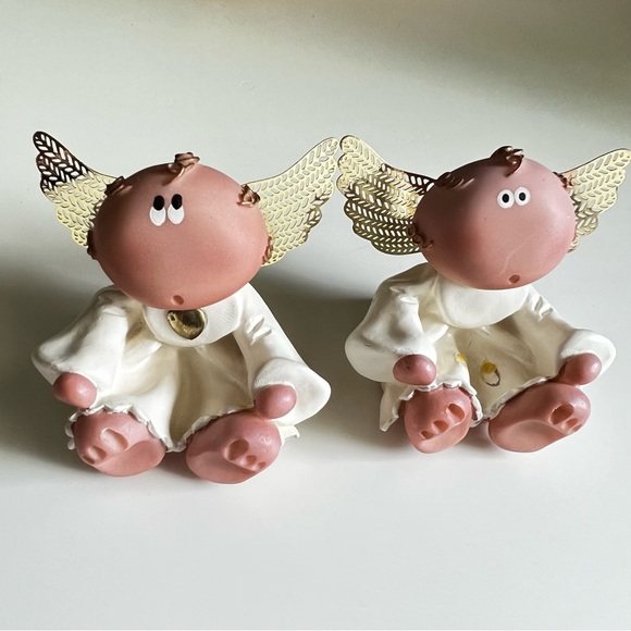 Kirk’s Kritters Other - Vintage Kirk 2001 Angel Cheeks Figurine (Set of 2)